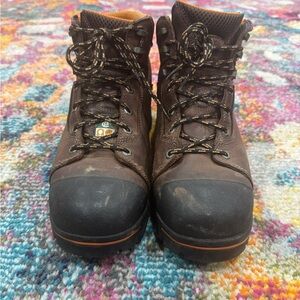 Timberland PRO Endurance 6 ”Steel Toe Safety Work Boots Brown Leather Mens Sz 11
